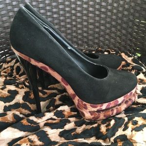 Leopard Platform Heels
